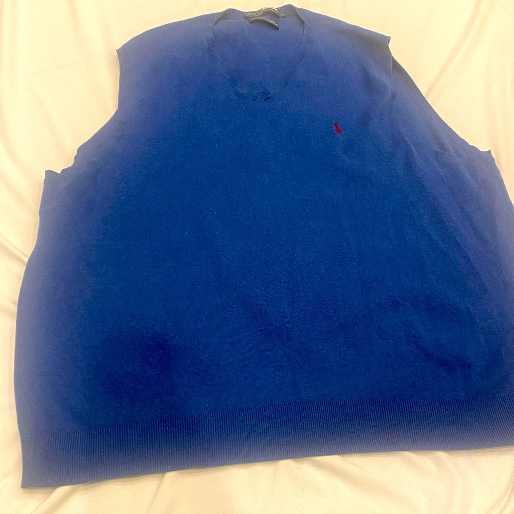 Men’s Blue Polo by Ralph Lauren Sweater Vest 2XB